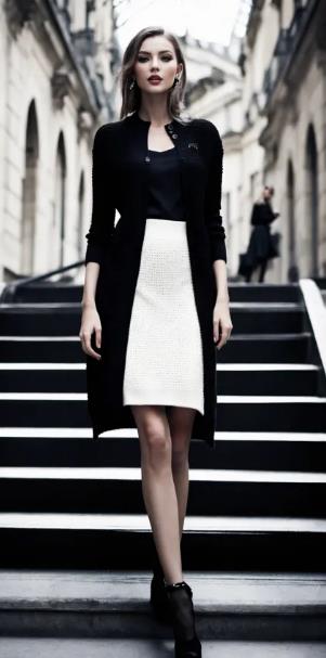 Monochrome Elegance bossy dress to impress