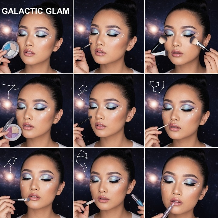 Step-by-Step Galactic Makeup Look