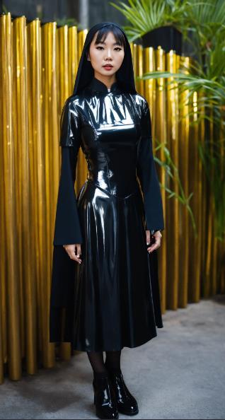 All-Black Everything metal dress