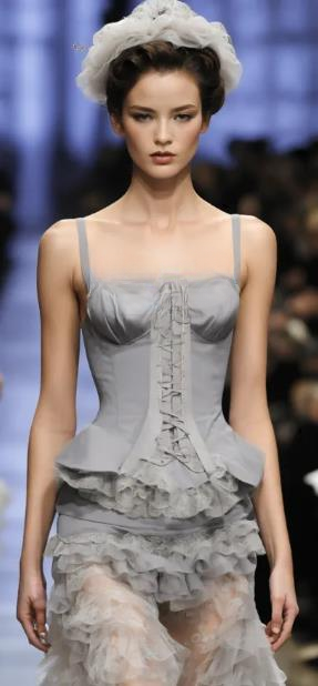 Lace-Up Corset Top and Tulle Skirt