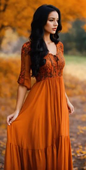 Lace-Trimmed Maxi Dress