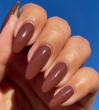 Espresso-Toned Matte Nails