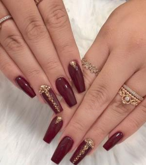 Burgundy & Gold Cuffs