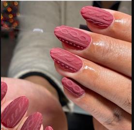 Burgundy Sweater Weather Nails