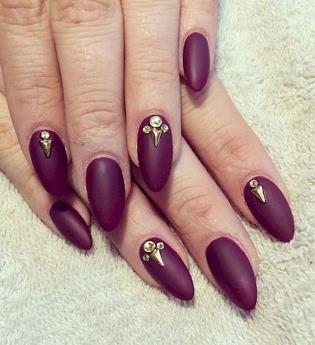 Dark Plum with Gold Accents