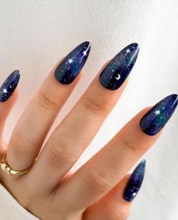 Dark Blue Midnight Nails