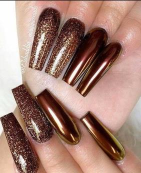 Copper Metallic Nails