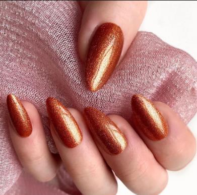Burnt Orange Ombre Nails