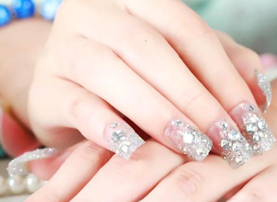 Speckled Neutrals short fall nails
