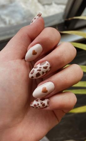 Cow Print Nails