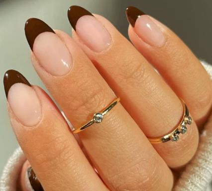 Taupe French Tips
