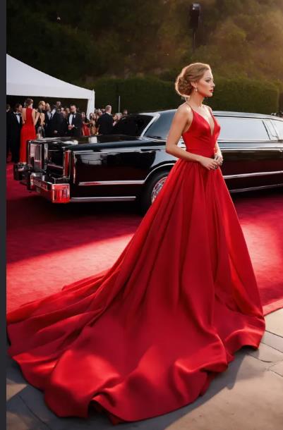 The Satin Evening Gown red carpet dress to impress