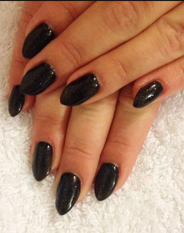 Black Almond Nails