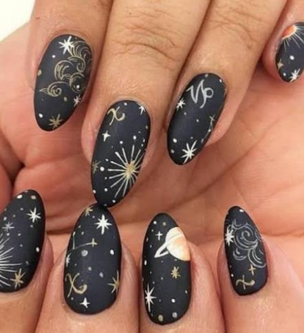 Star Accents & Celestial Nails