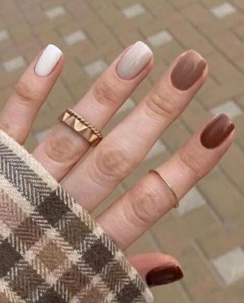 Neutral Skittle Nails