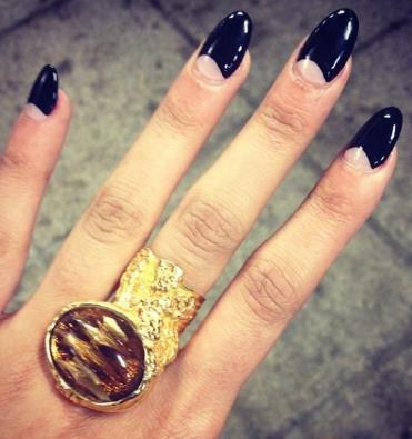 Half-Moon Accent Nails