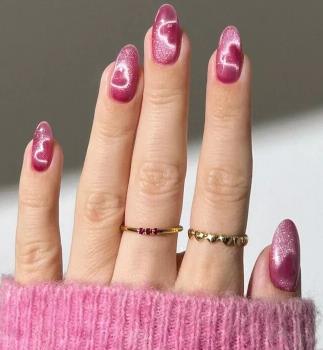 Pink Velvet Nails