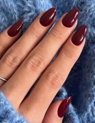 Cherry Glazed Chrome cherry red nails