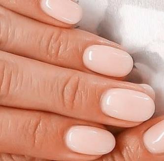 Milky pink fall nails