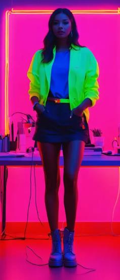Neon Mini Dress Revolution Electric Look Dress to Impress