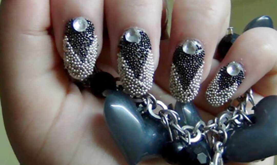 Black and Silver Nail