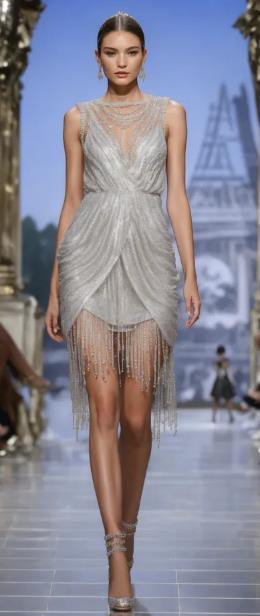 The Playful Crystal Fringe Dress Crystal Fascination Dress to Impress