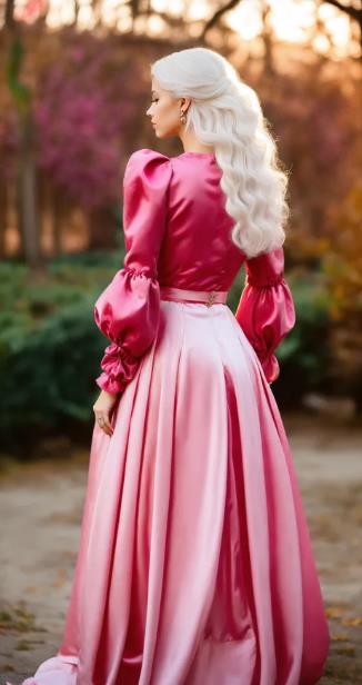 Puff-Sleeve A-Line Dress Retro Glam Dress