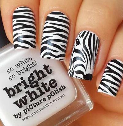 Zebra Print Nails