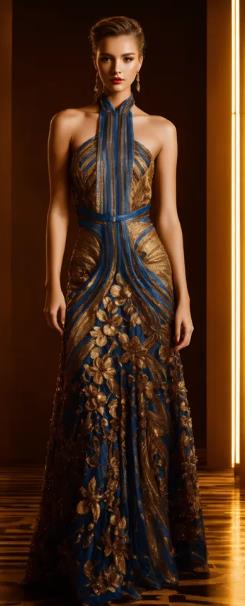 Kintsugi-Inspired Gown