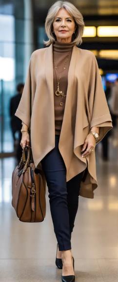 Brown Cardigan with Beige Trousers Dark Academia Outfits