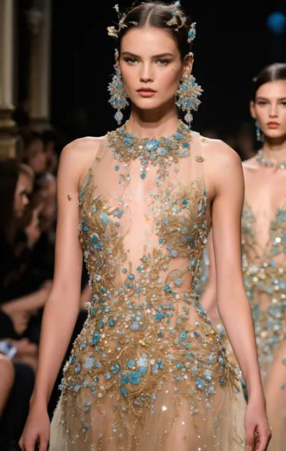 The Whimsical Crystal Ombré Dress 