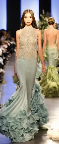 The Sculpted Crystal Mermaid Dress