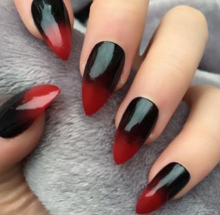 Cherry Red & Black Ombré
