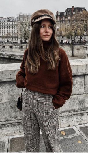Sweater with Plaid Pants