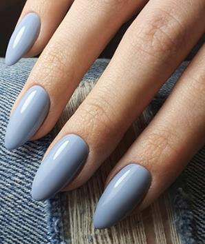 Dusty Slate Blue Elegance fall nails