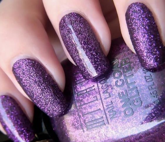 Skittle Purple Mani Purple nail ideas