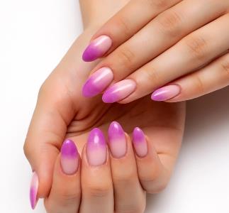 Double-Lined Purple French Tips