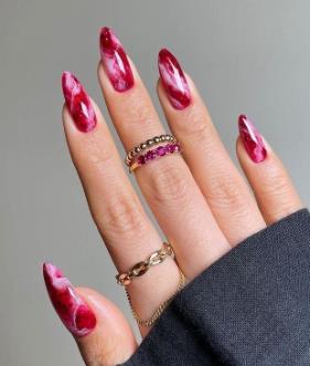 Swirled Red Marble