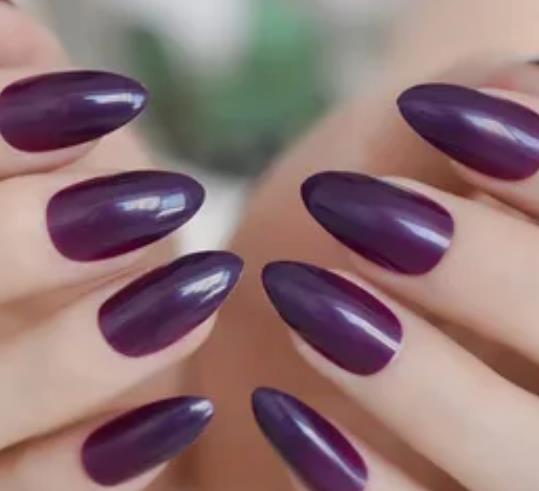 Eggplant Gloss Nails purple fall nails