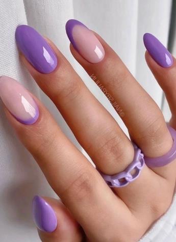 Lilac French Tips