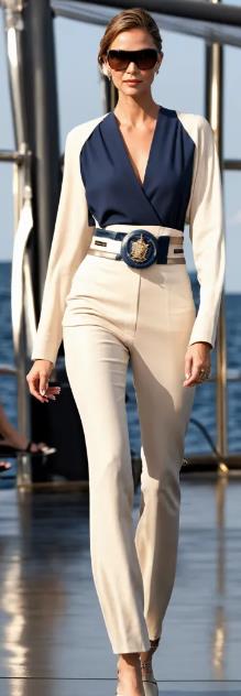 Sweater Vest with Cropped Trousers