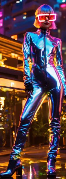 Holographic Future-Forward Jumpsuits