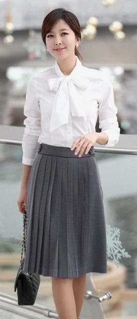 Poet Blouse with a Maxi Pleated Skirt