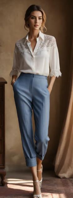 High-Waisted Tailored Trousers Elements to Dress to Impress Outfit Ideas