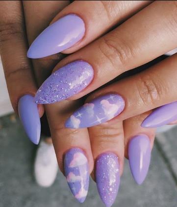 Deep Lilac Nails