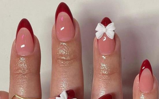 Cherry Red French Tips