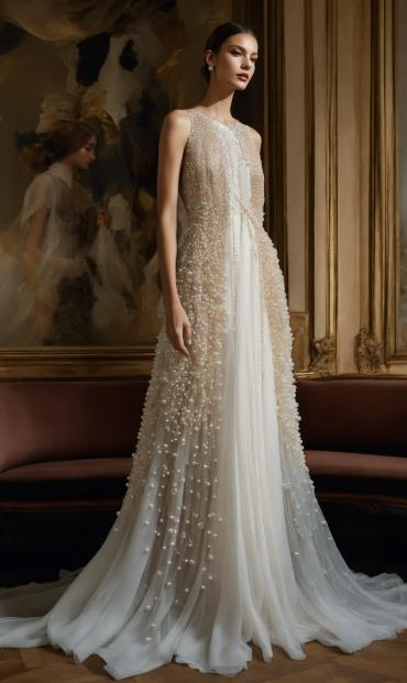 The Romantic Crystal-Embellished A-Line Dress Crystal Fascination Dress to Impress