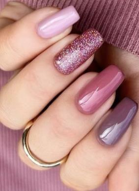 Mauve Nails pink fall nails