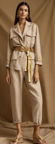Ribbon-Trimmed Jumpsuit Ribbons Galore Dress to Impress