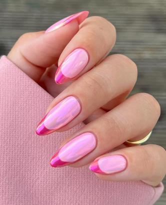 Berry Pink French Tips